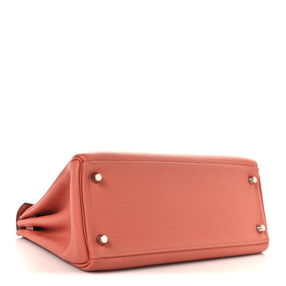 Hermes Taurillon Clemence Kelly Retourne 28  Rose Thé 4 of 13