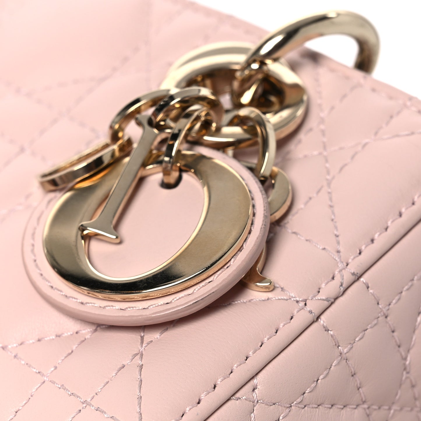 Lambskin Cannage Micro Lady D-Joy Rose Poudre