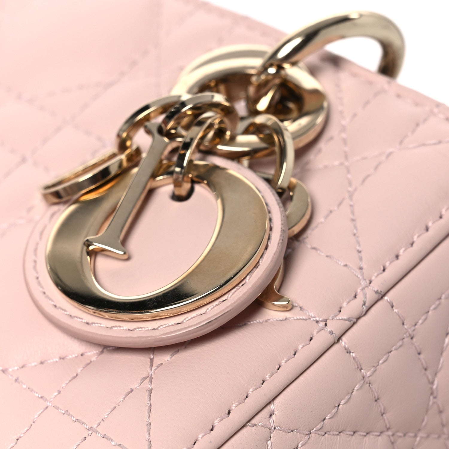 Christian Dior Lambskin Cannage Micro Lady D-Joy Rose Poudre 11 of 17