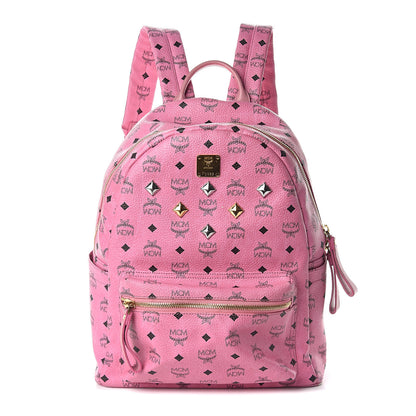 MCM Visetos Medium Sprinkle Stud Stark Backpack Pink 1 of 10