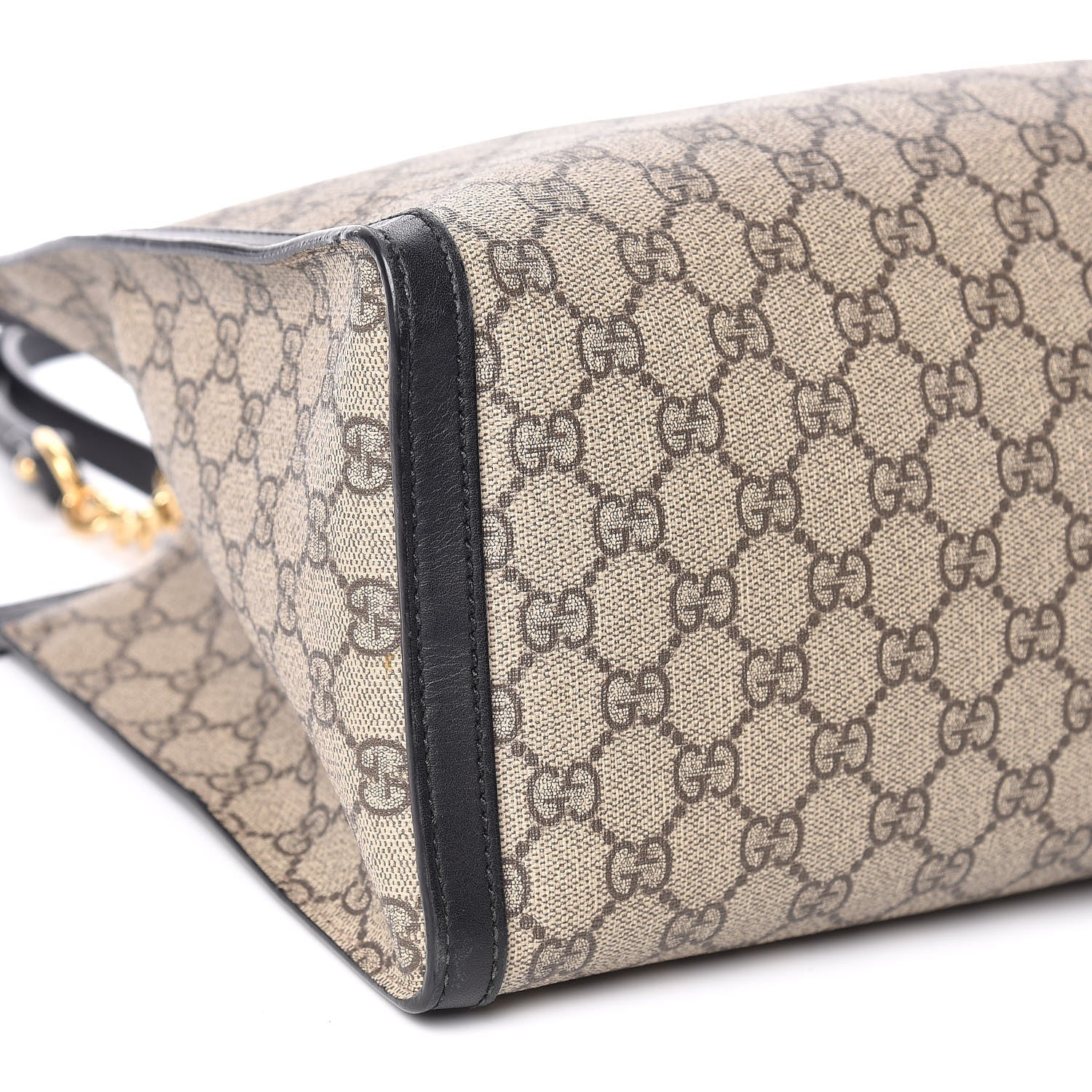 Gucci GG Supreme Monogram Medium Padlock Tote Black 6 of 13