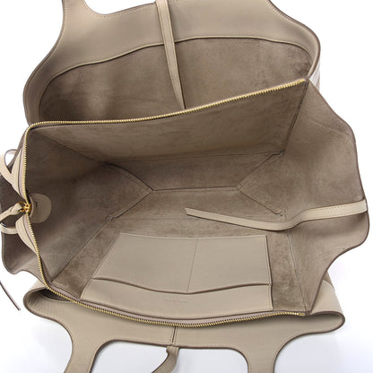 Celine Calfskin Bi-Color Medium Tri-Fold Bag Pale Beige 5 of 10