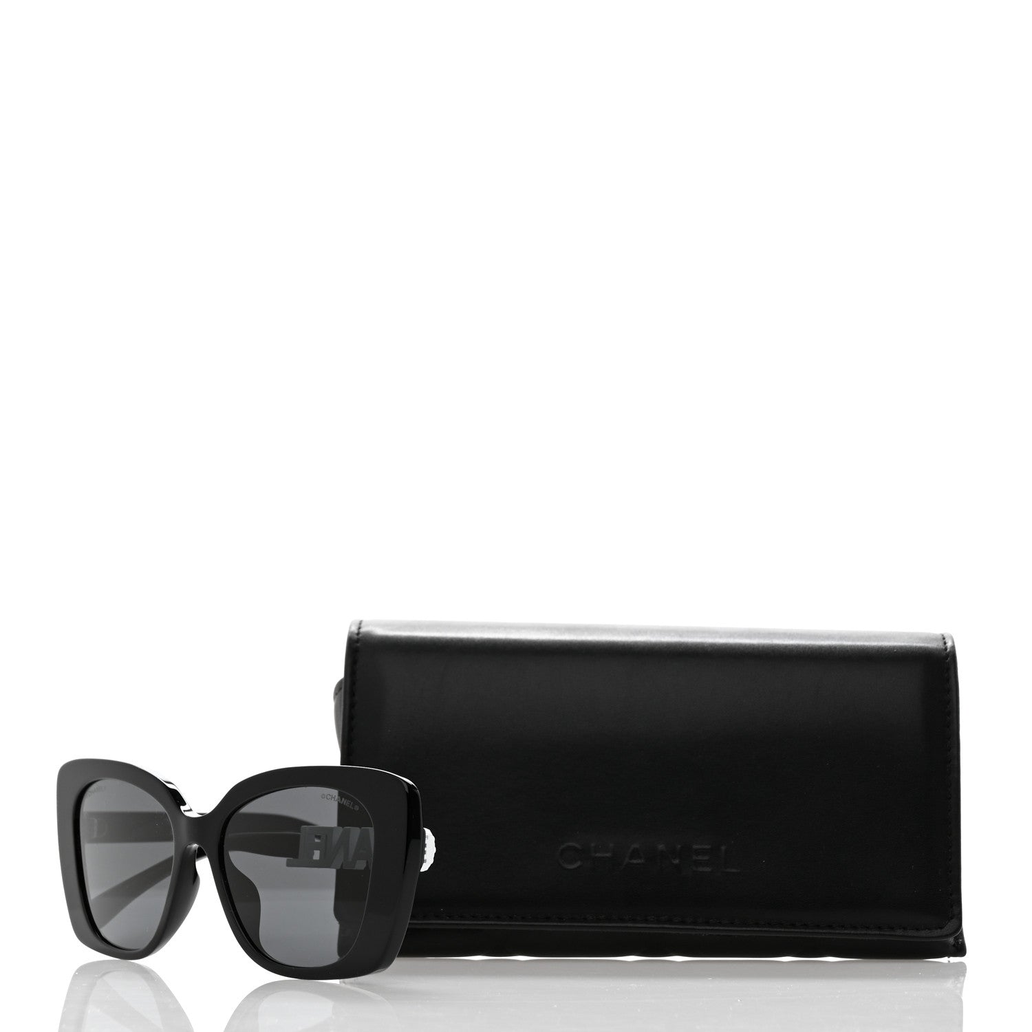 Chanel Acetate Strass Square Sunglasses 5422-B-A Black White 8 of 8