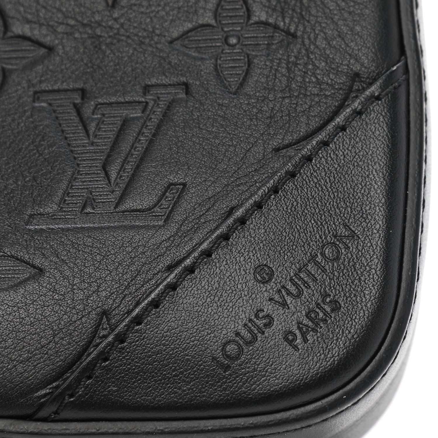 Louis Vuitton Calfskin Monogram Shadow Duo Messenger Black 6 of 11