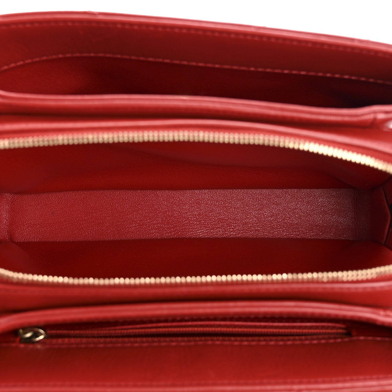 Chanel Lambskin Chevron Stitched Envelope Flap Bag Red 5 of 13