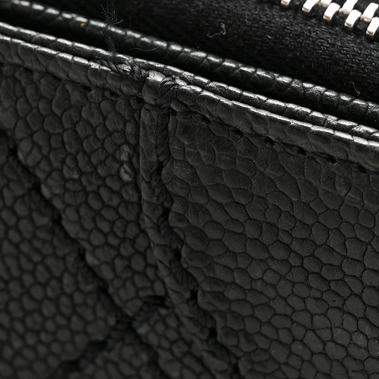 Chanel Caviar Quilted Stitched Outdoor Ligne Wallet Black 10 of 12