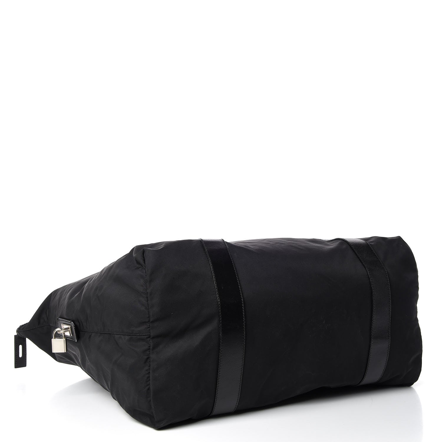 Prada Tessuto Nylon Saffiano Duffel Bag Black 4 of 9