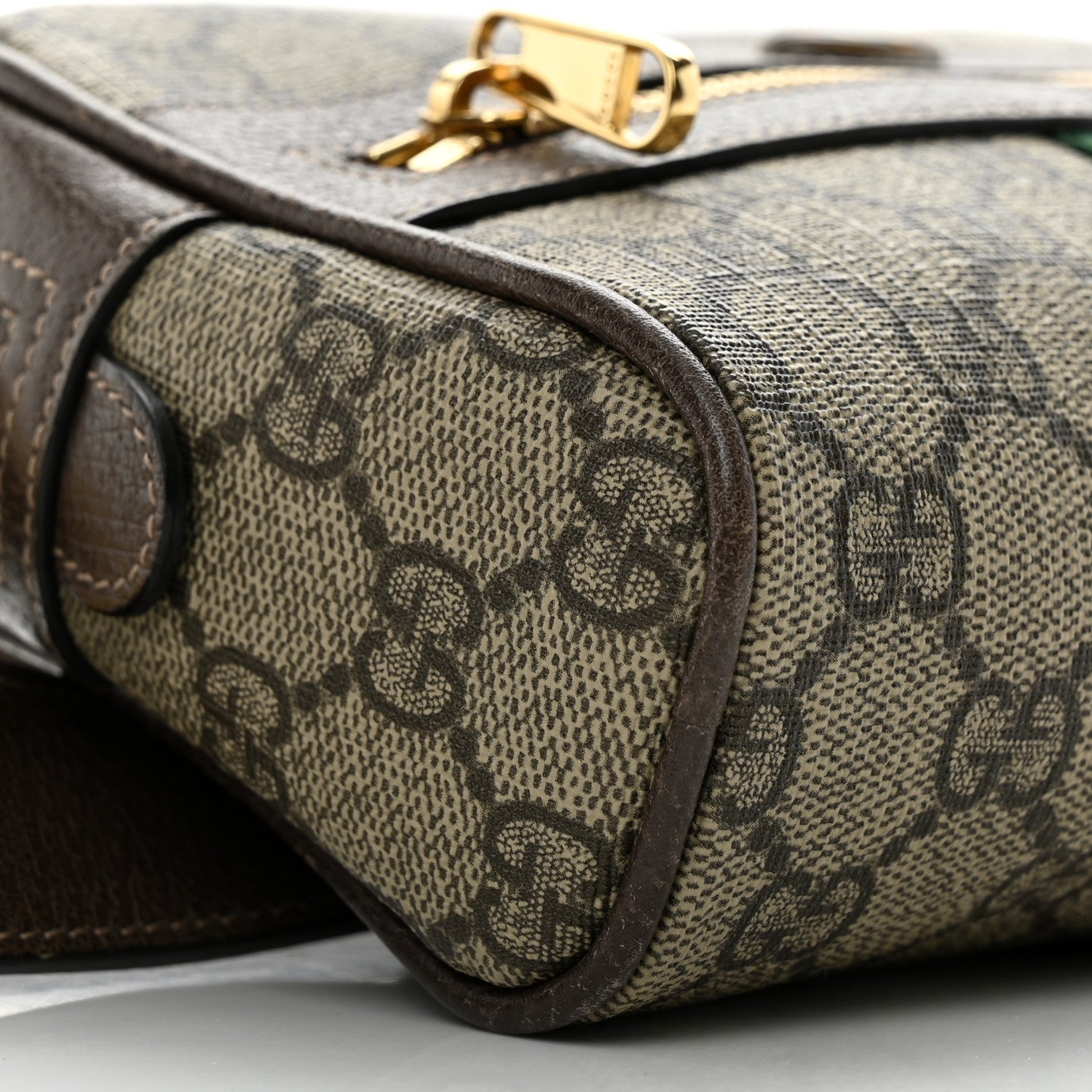 Gucci GG Supreme Monogram Web Small Ophidia Belt Bag 95 38 Dark Brown 9 of 10