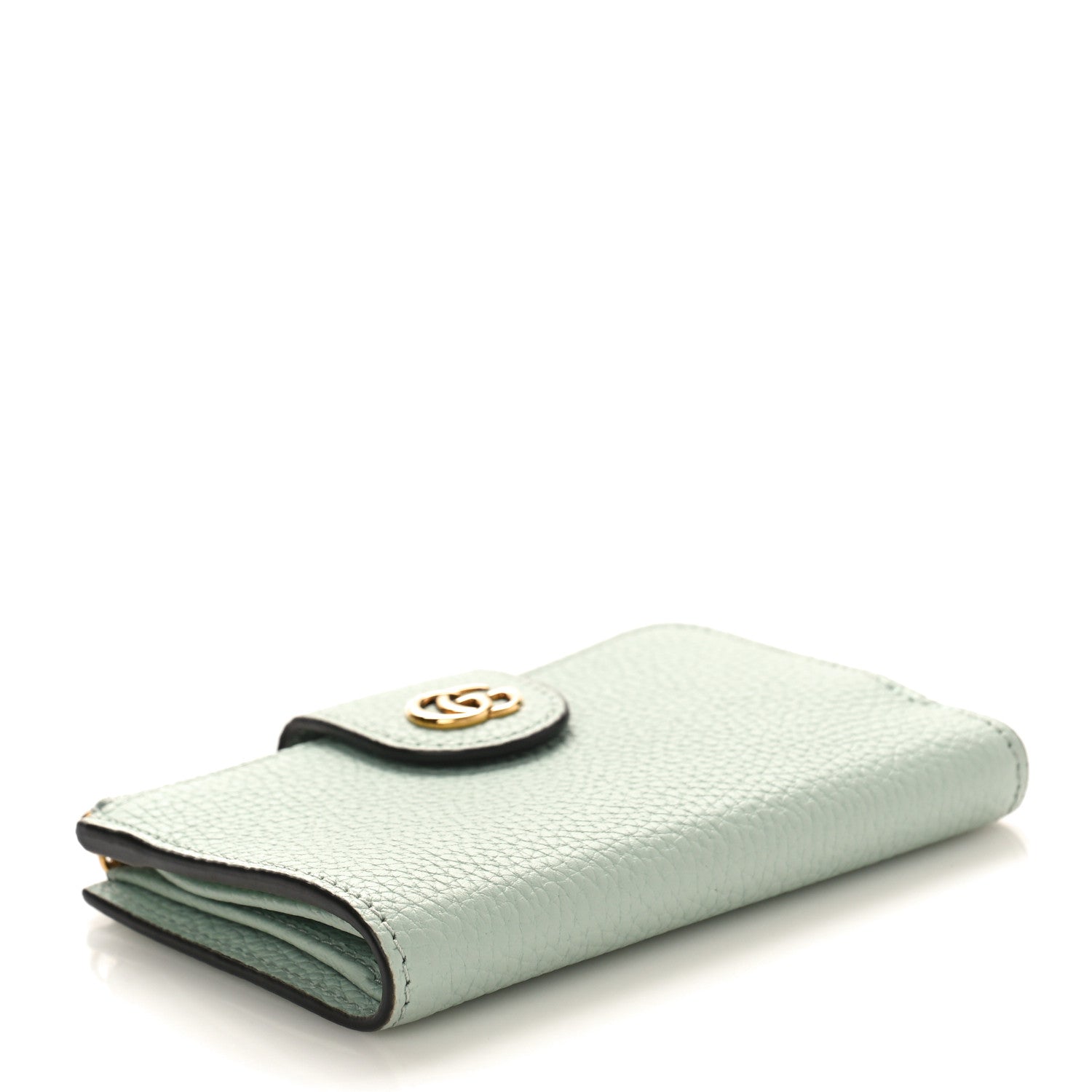 Gucci Piuma Calfskin Medium Bamboo Double G Wallet Pale Green 4 of 9