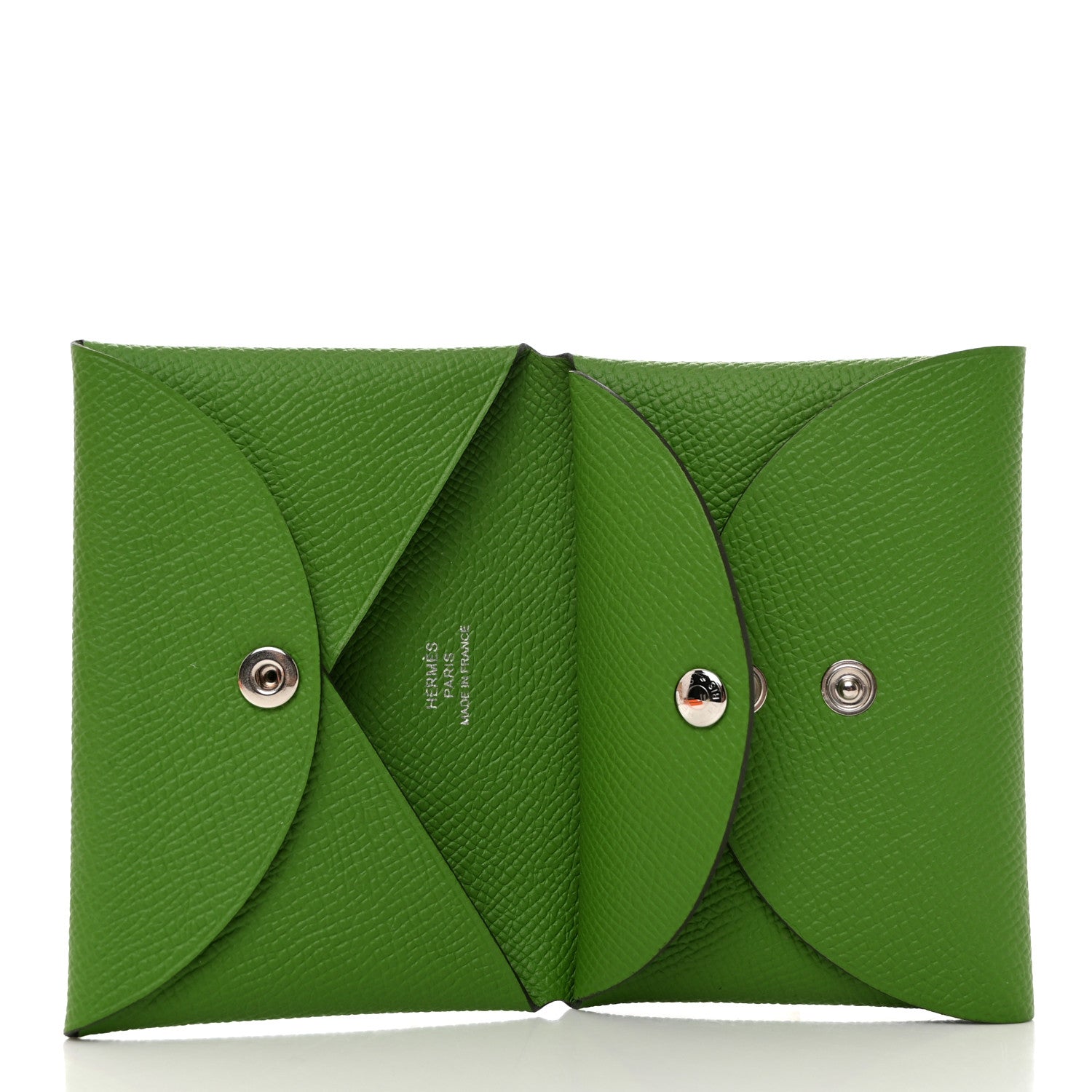 Hermes Epsom Calvi Duo Card Case Vert Yucca 5 of 7