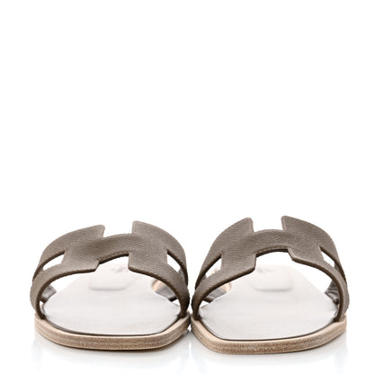 Hermes Epsom Oran Sandals 39 Etoupe 2 of 8