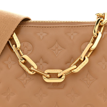 Louis Vuitton Lambskin Embossed Monogram Coussin PM Camel 8 of 11
