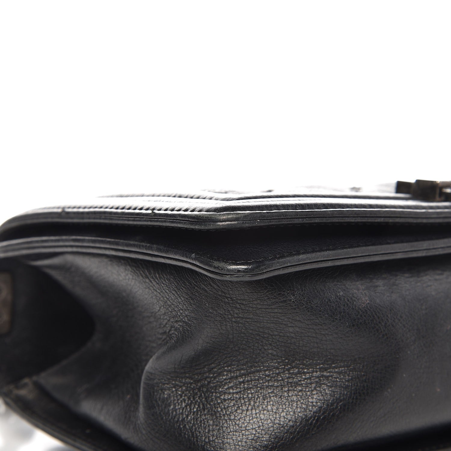 Chanel Calfskin Double Stitch Medium Boy Flap Black 13 of 15