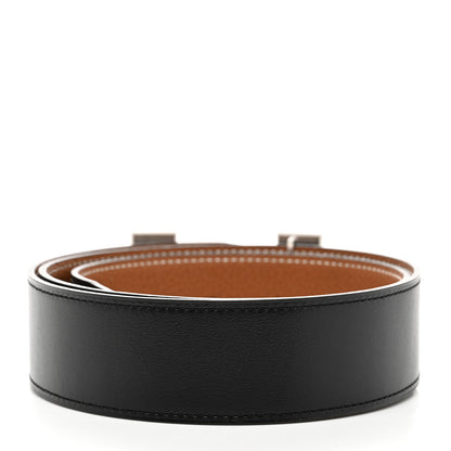 Hermes Box Togo 32mm Constance H Belt 80 32 Black Gold 2 of 12