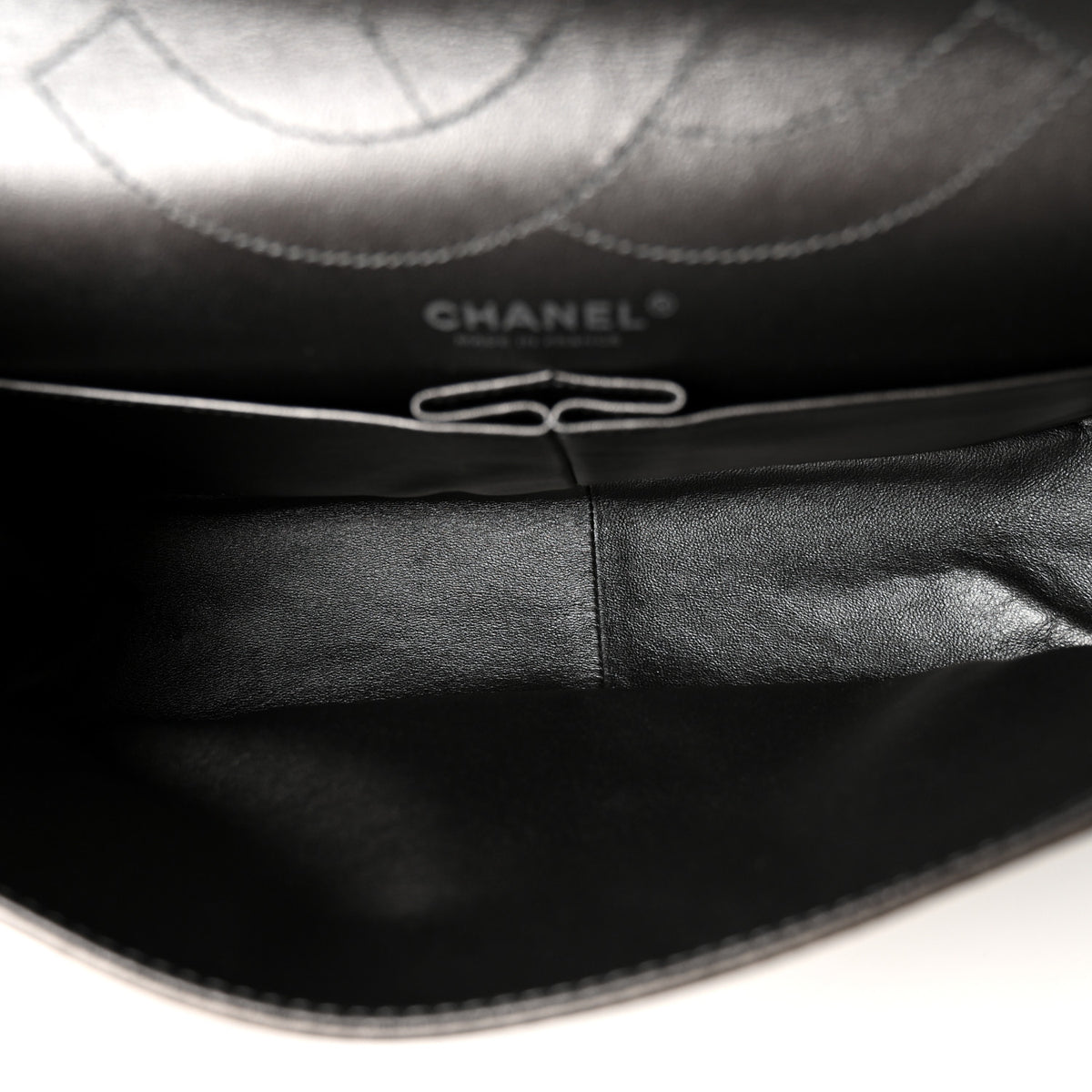 Metallic Aged Calfskin Quilted 2.55 Reissue 227 Flap Dark Grey