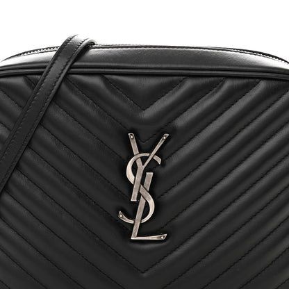 Saint Laurent Calfskin Matelasse Monogram Lou Camera Bag Black 8 of 14