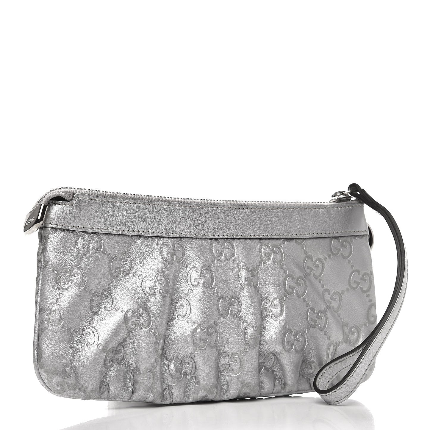 Guccissima New Britt Wristlet Silver