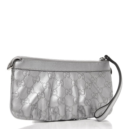 Gucci Guccissima New Britt Wristlet Silver 3 of 7