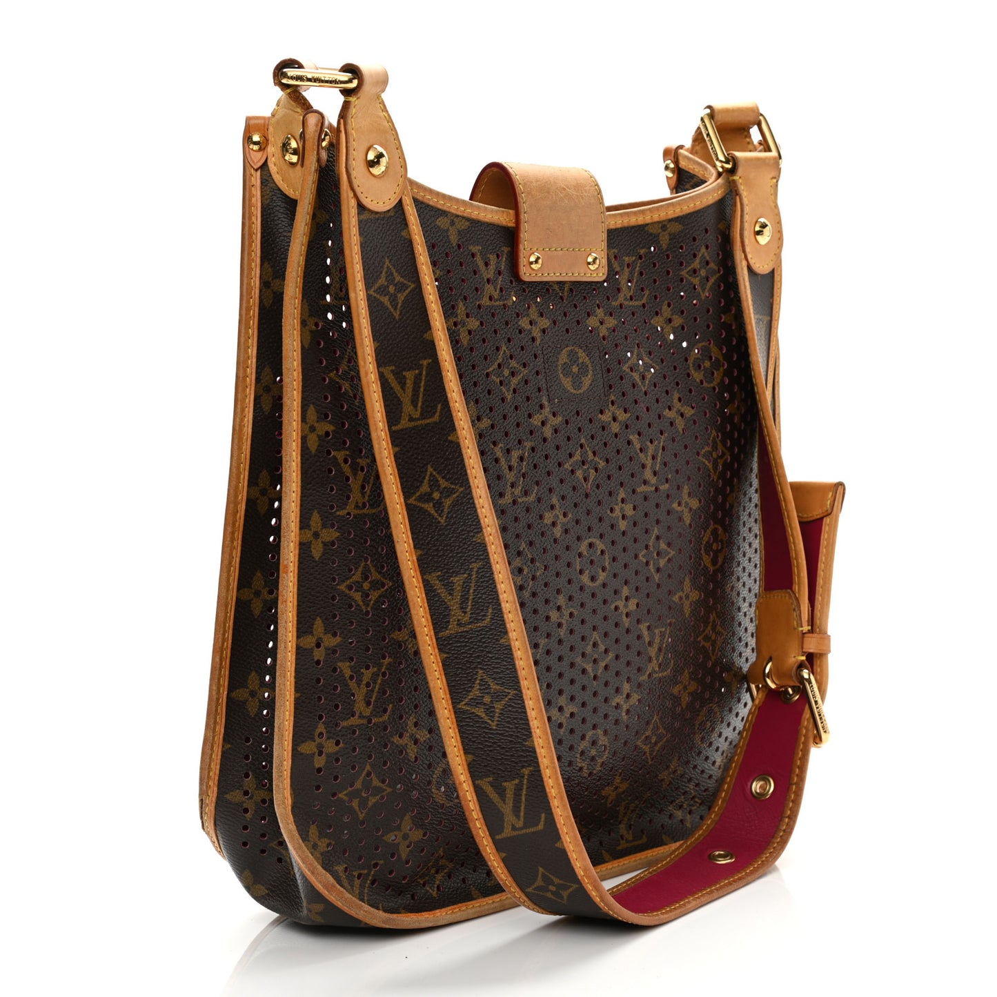 Monogram Perforated Musette Fuchsia