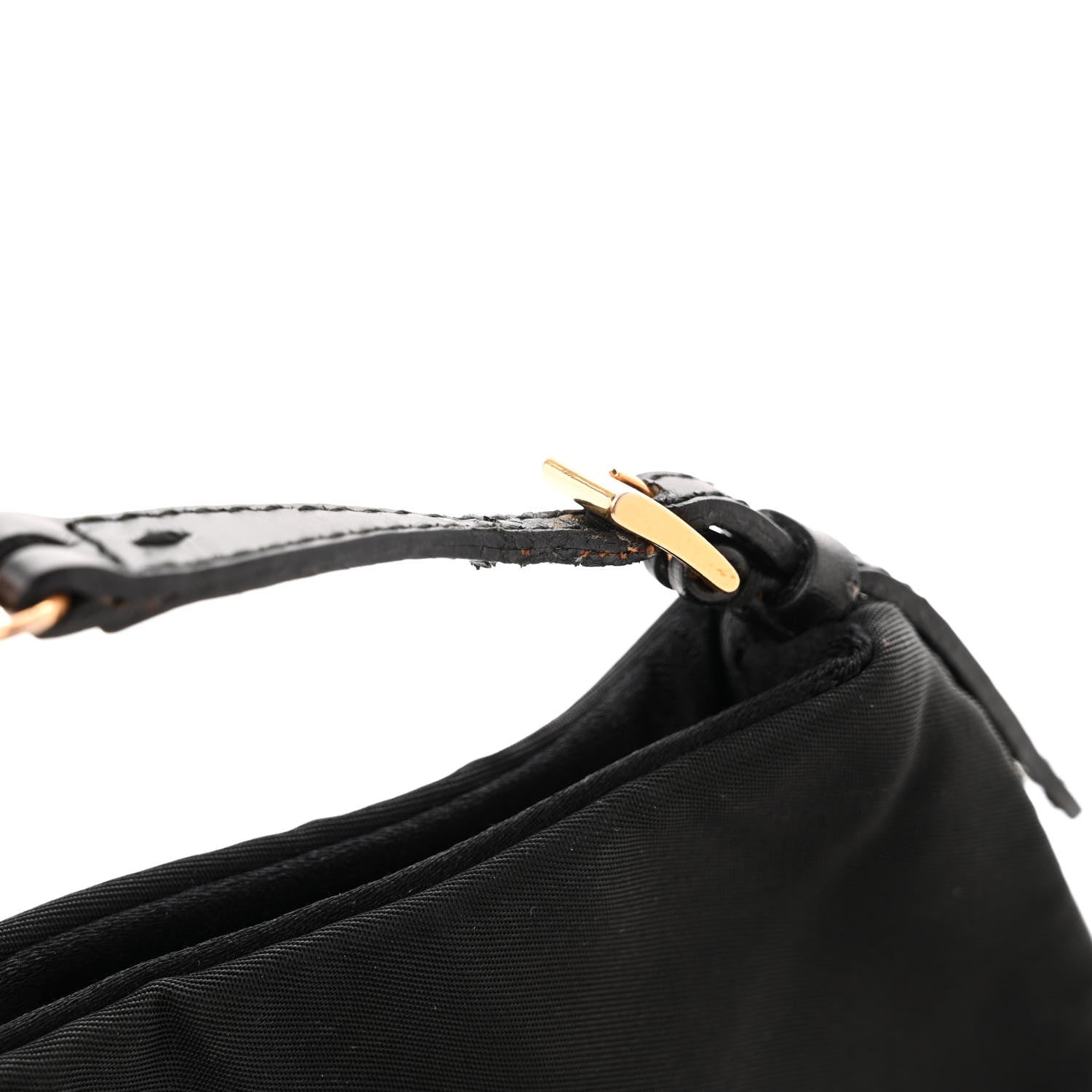 Prada Tessuto Light Nylon Chain Shoulder Bag Black 11 of 12