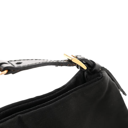 Prada Tessuto Light Nylon Chain Shoulder Bag Black 11 of 12