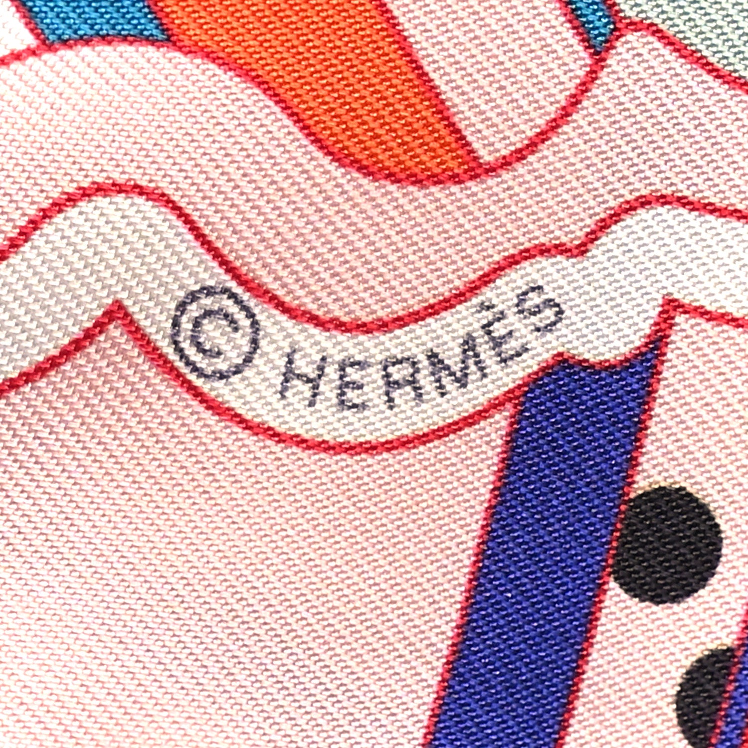 Hermes Silk Faubourg Rainbow Twilly Rose Pale Rouge Vert 4 of 4