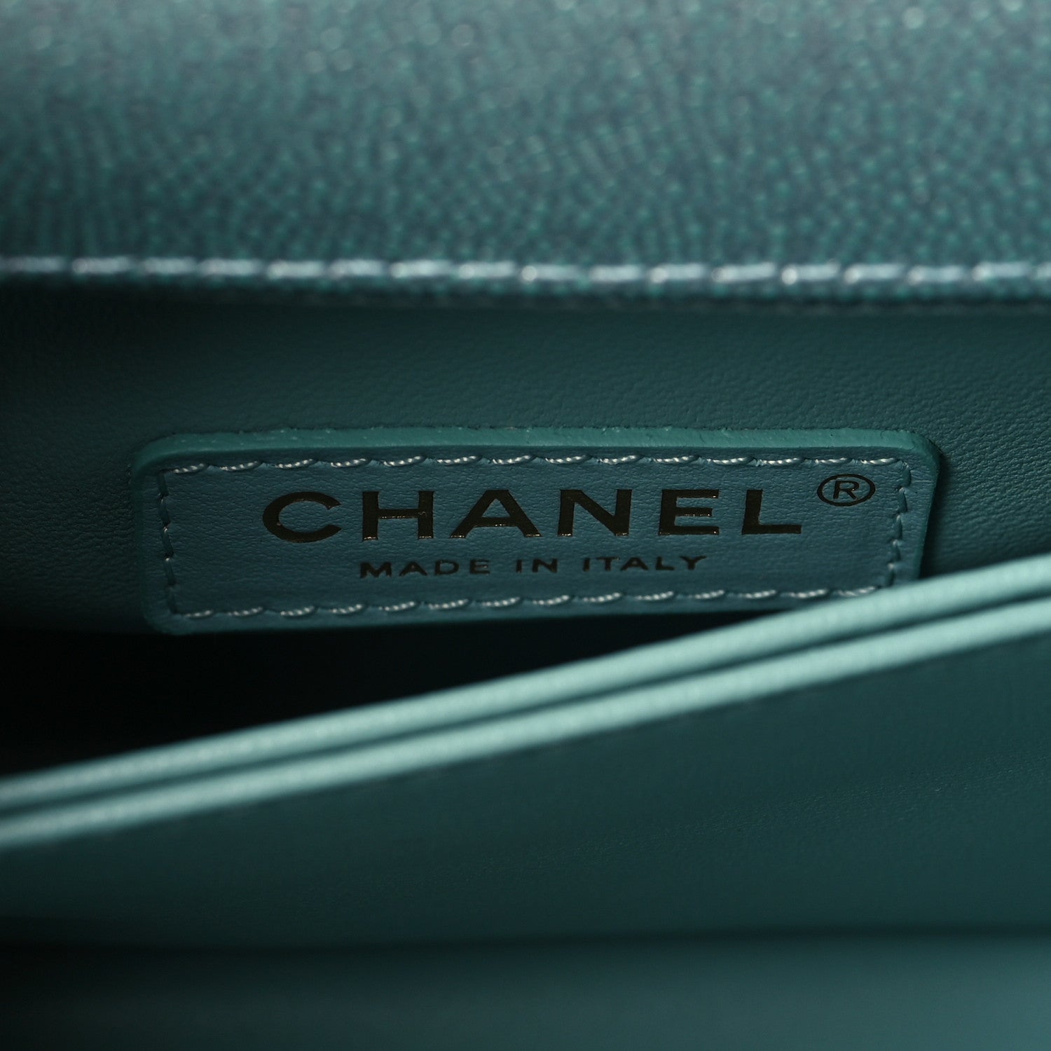 Chanel Metallic Caviar Quilted Mini Coco Handle Flap Light Blue 6 of 11