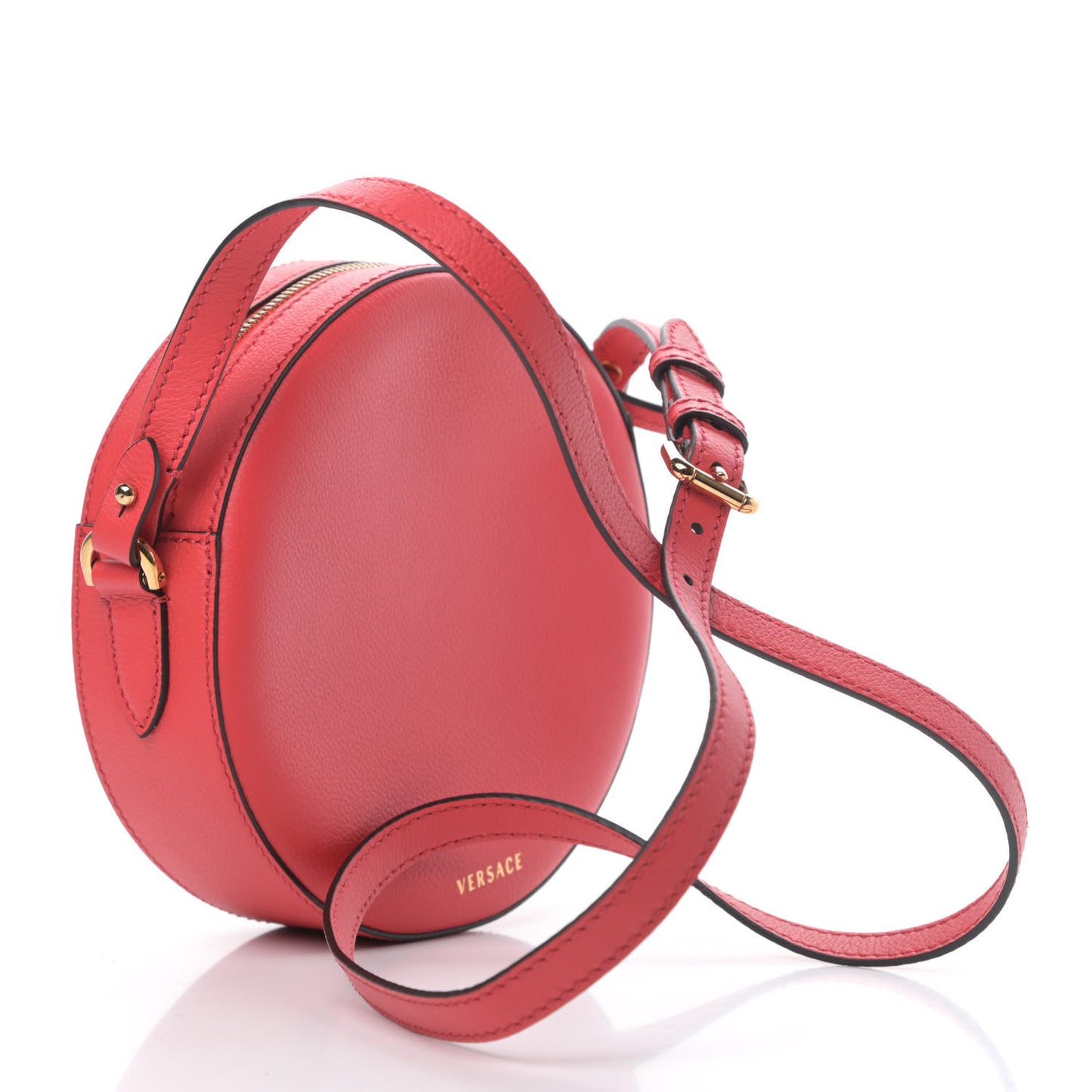 Calfskin La Medusa Round Camera Bag Red