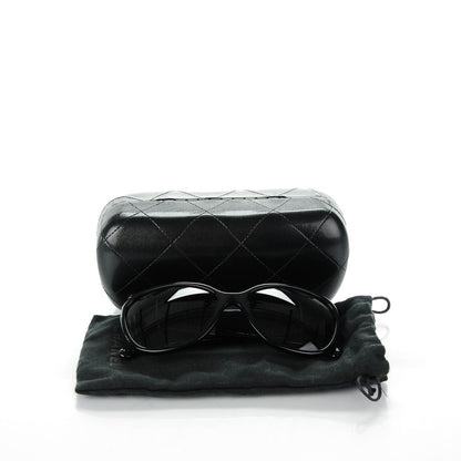Chanel Crystal Baguette Polarized Cat Eye Sunglasses 5309-B Black 6 of 6