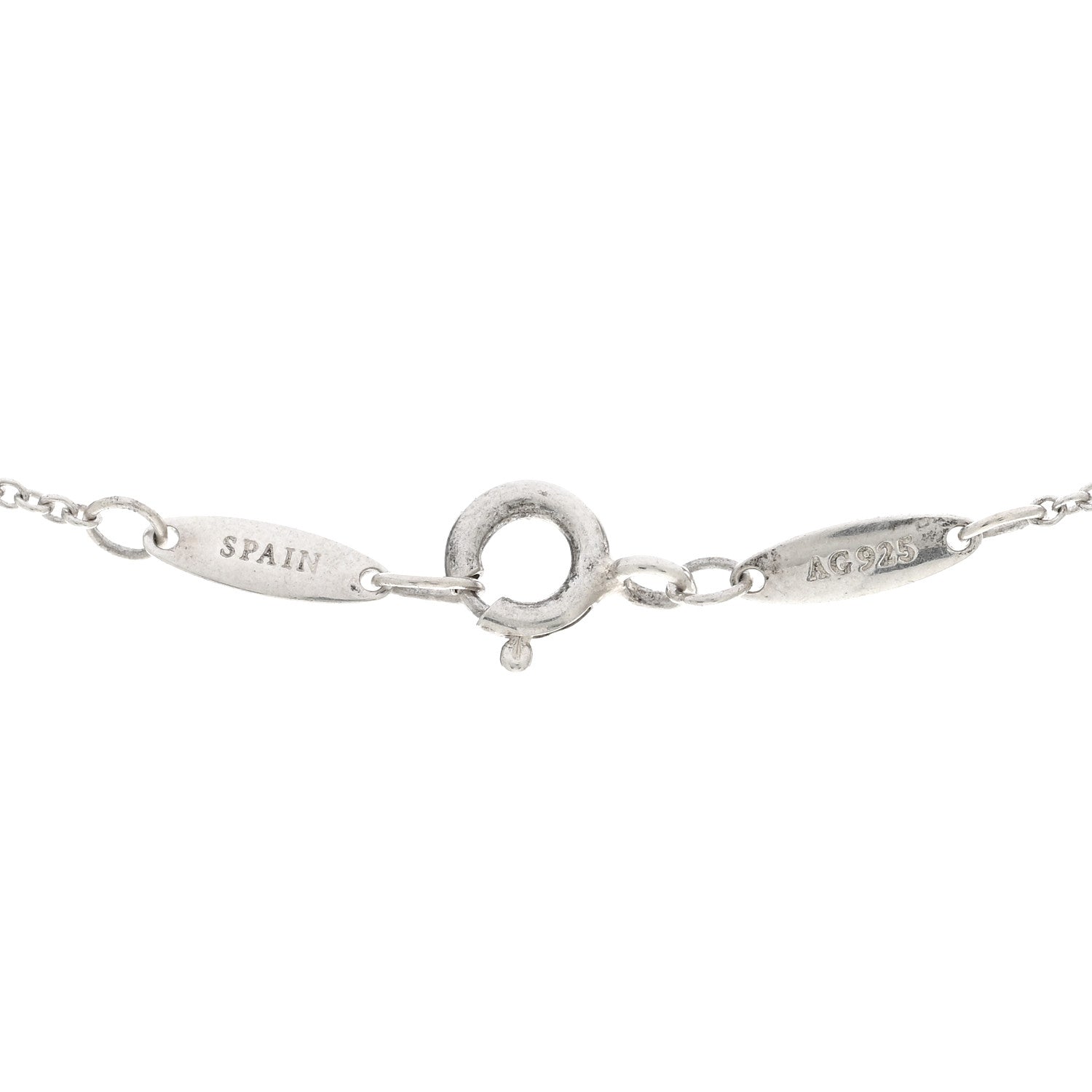 Tiffany Sterling Silver Diamond .03ct Elsa Peretti Diamonds by the Yard Pendant Necklace 4 of 6