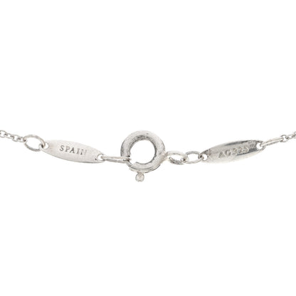 Tiffany Sterling Silver Diamond .03ct Elsa Peretti Diamonds by the Yard Pendant Necklace 4 of 6
