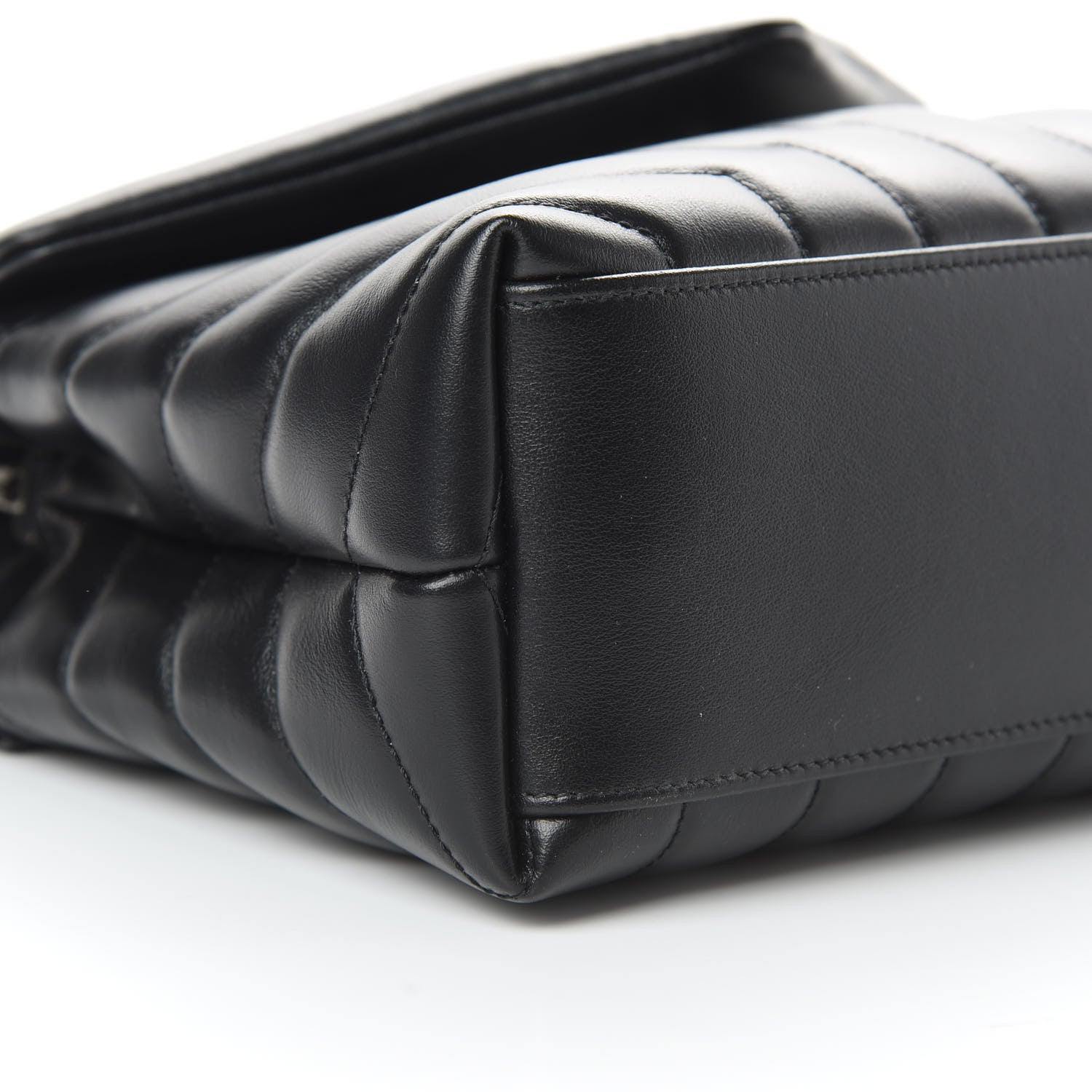 Saint Laurent Calfskin Y Quilted Monogram Small Loulou Chain Satchel Black 10 of 12