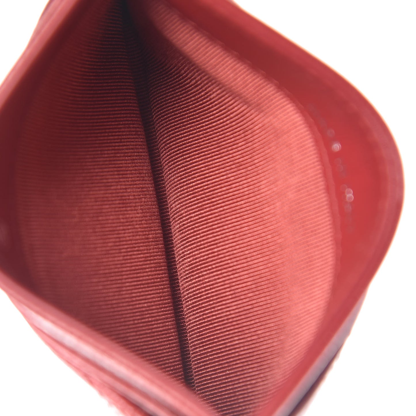 Caviar Quilted Card Holder Red