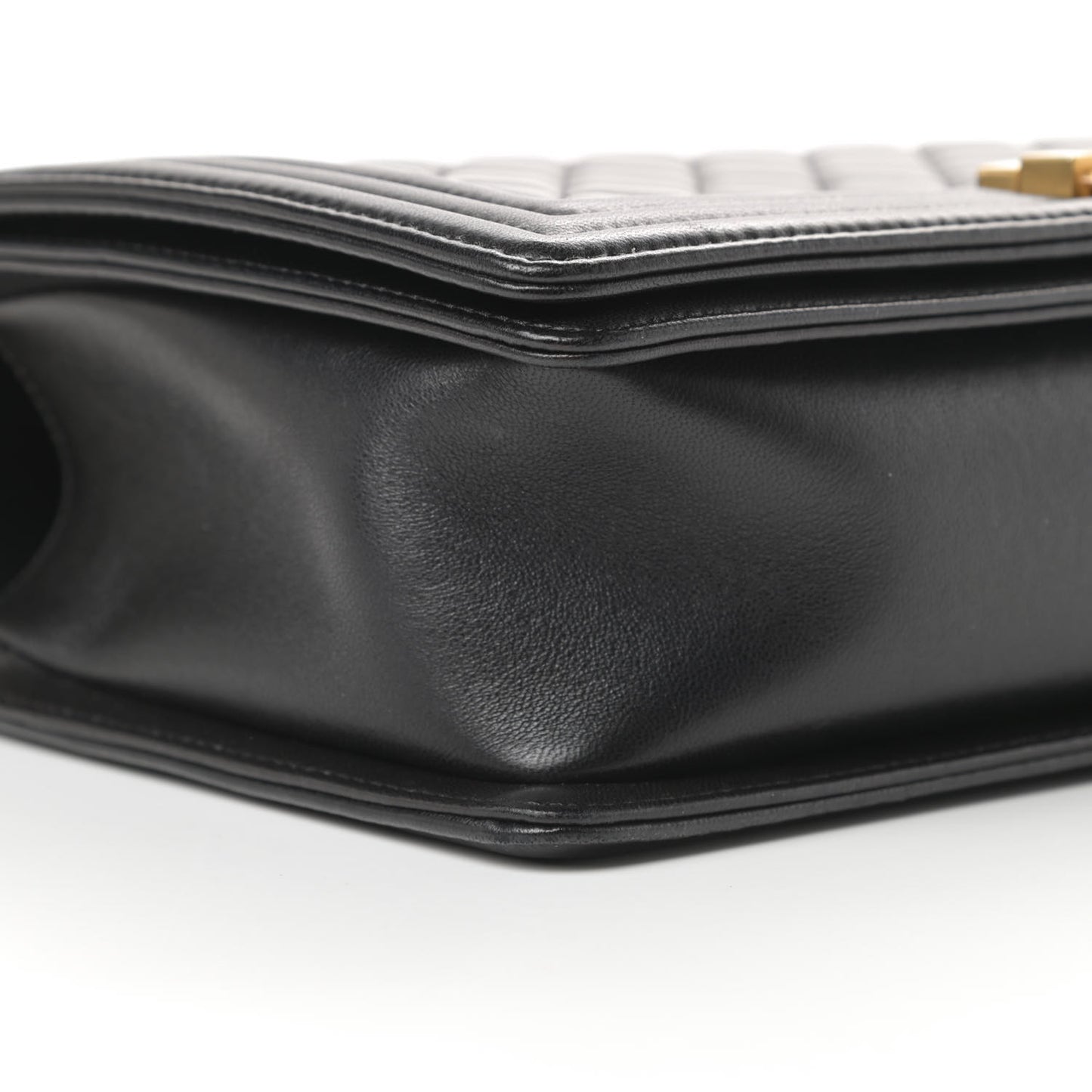 Lambskin Quilted New Medium Boy Flap Black