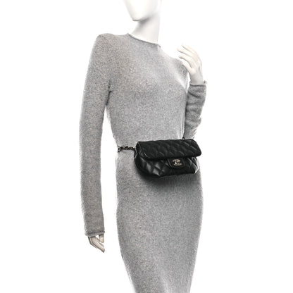 Chanel Calfskin Quilted CC Uniform Flap Belt Bag Black 2 of 10