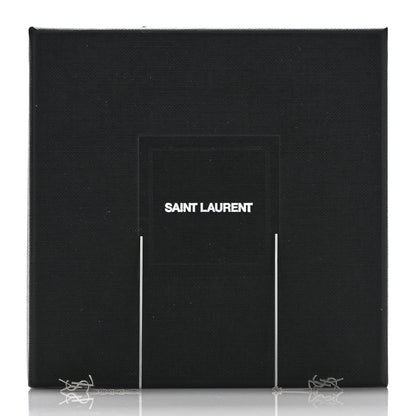 Saint Laurent Metal Monogram Pendant Threader Earrings Silver 4 of 4