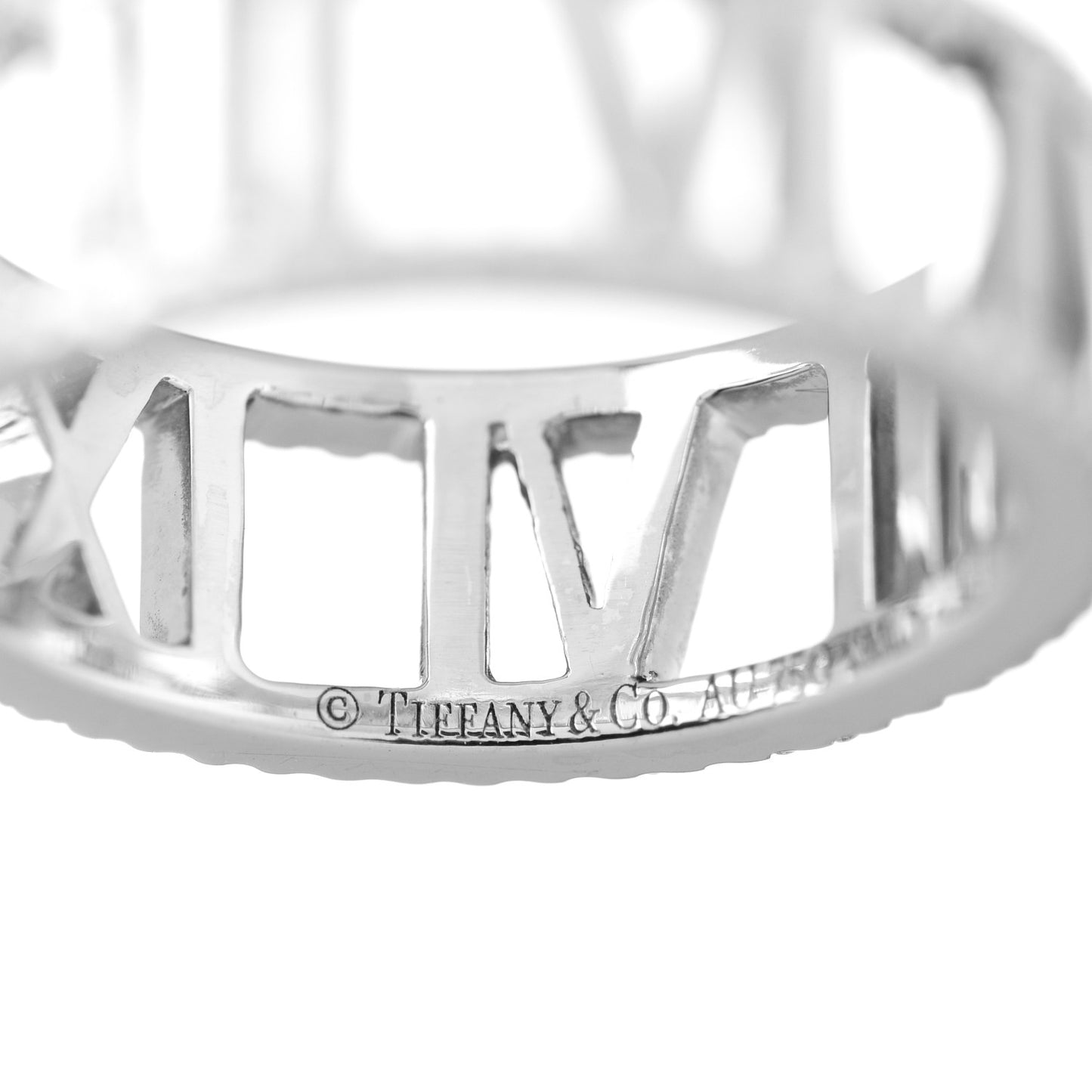 18K White Gold Diamond Atlas Open Pave Ring 51 5.75