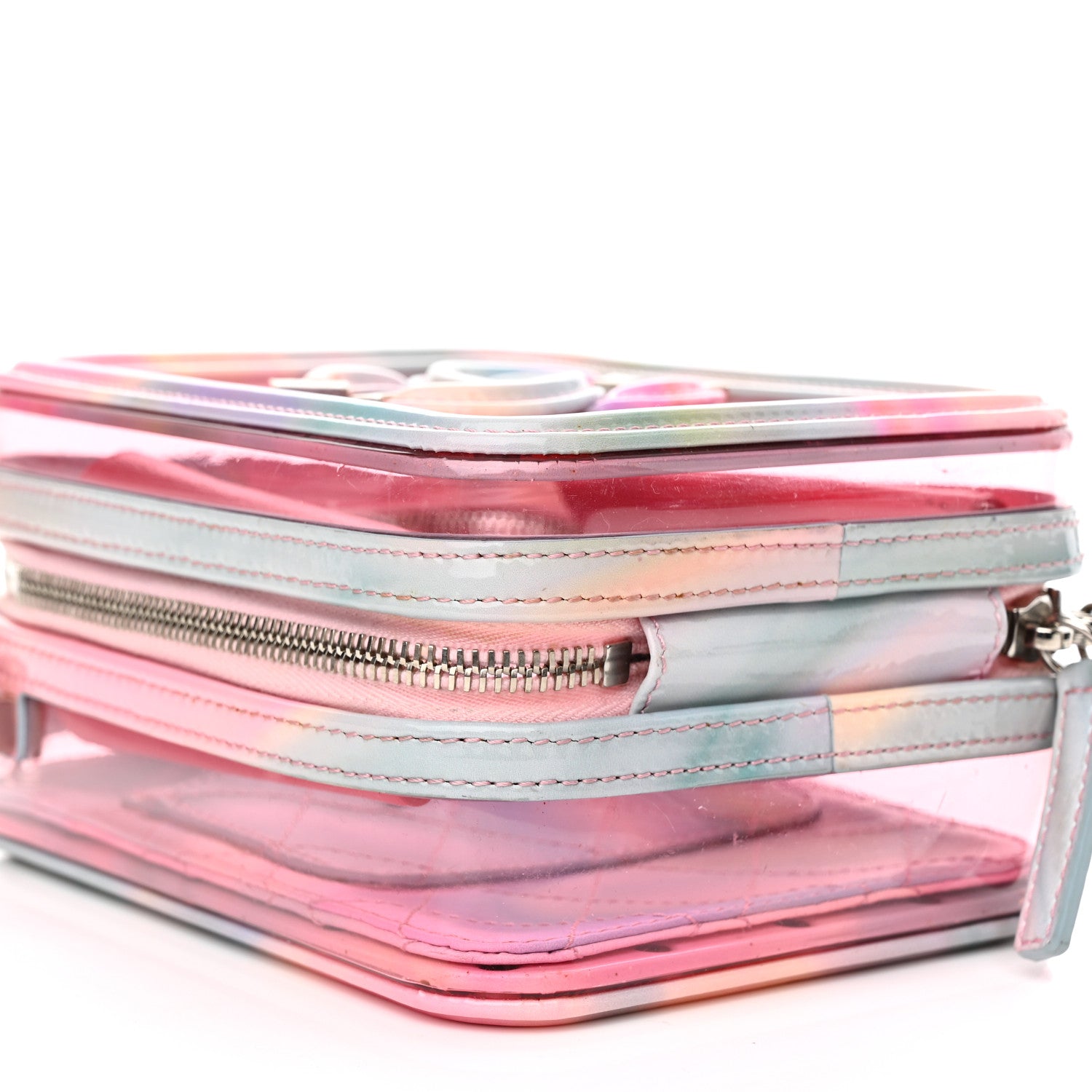 Chanel PVC Patent Calfskin Patent Lambskin Vertical Vanity Case Pink 11 of 14