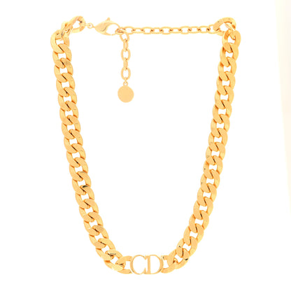 Christian Dior Metal Danseuse Etoile Chain Choker Necklace Gold 3 of 6