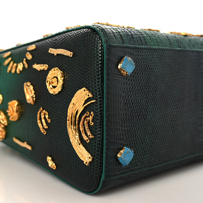 Christian Dior X LINA IRIS VIKTOR Lizard Embellished Medium Lady Dior Art Green Multicolor 9 of 10