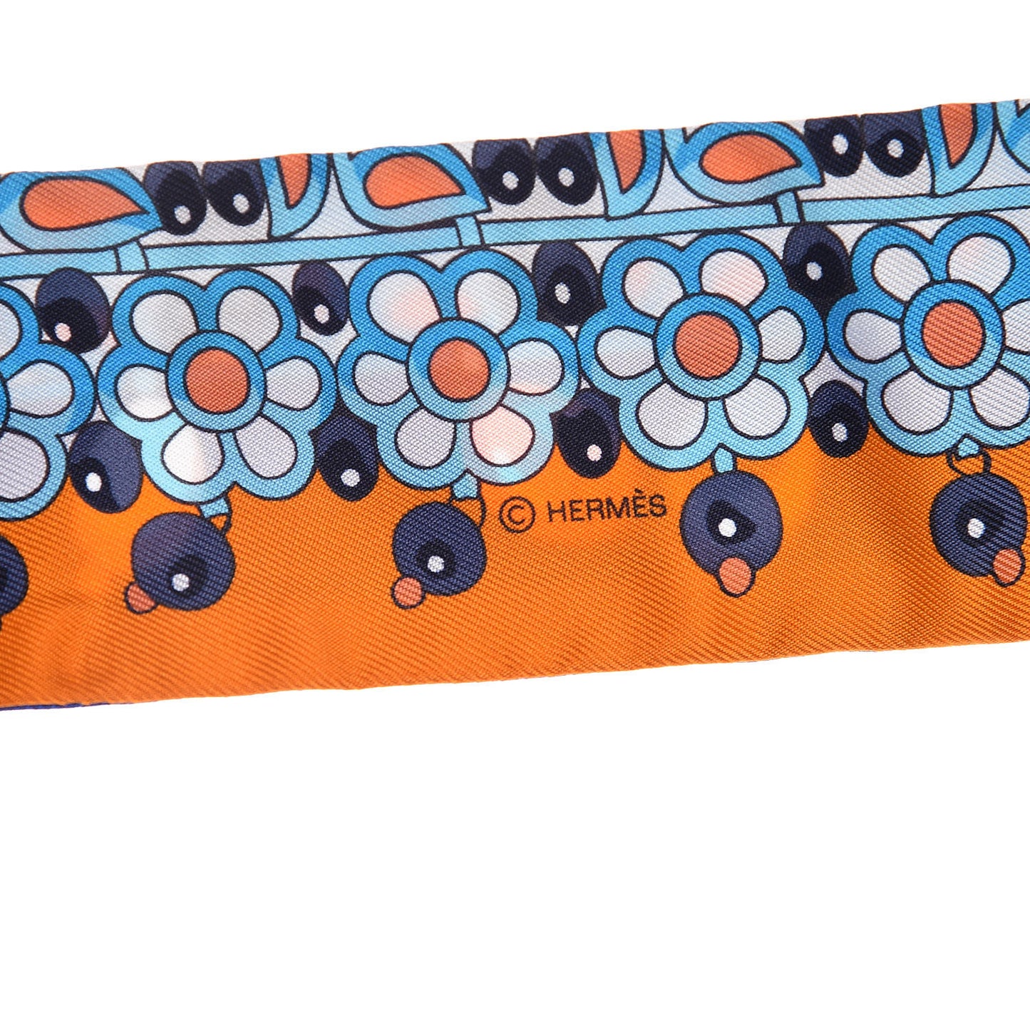 Silk Parures Des Maharajas Twilly Bleu Royal Orange Turquoise