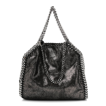 Stella McCartney Chamois Shiny Dotted Mini Falabella Fold Over Tote Ruthenium 1 of 8