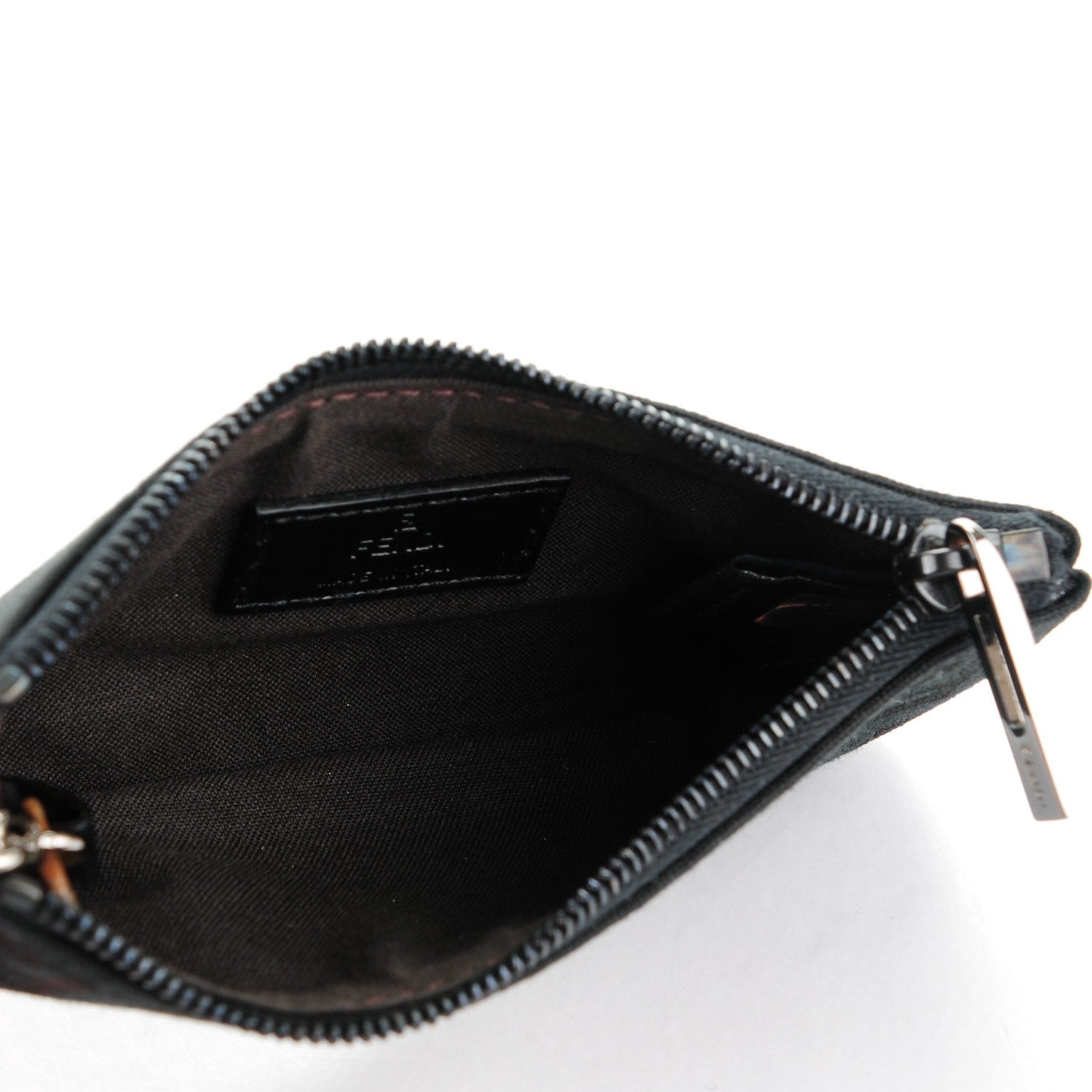 Fendi Zucchino Coin Pouch Key Case Black 5 of 6