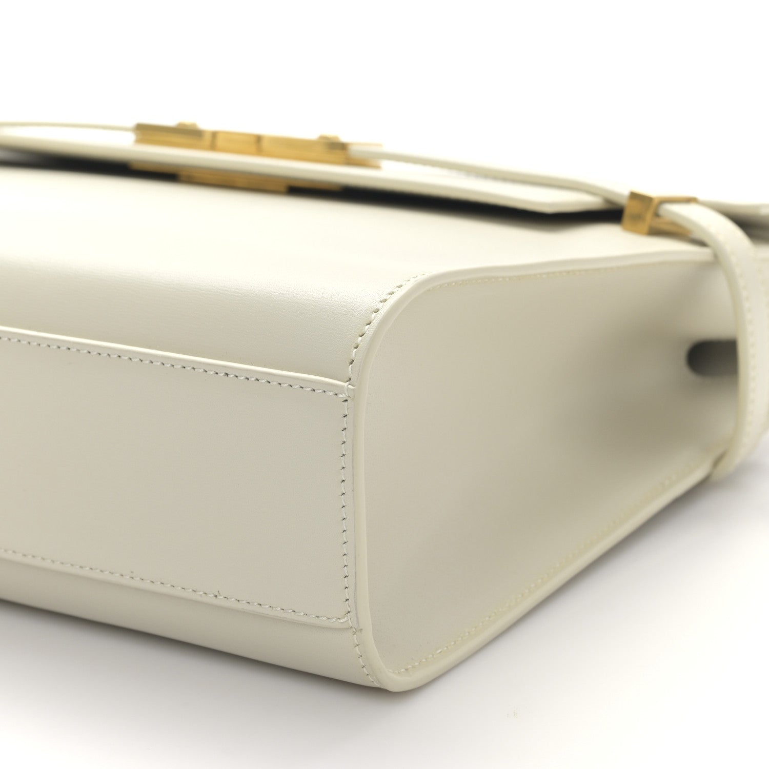 Saint Laurent Smooth Calfskin Manhattan Shoulder Bag Crema Soft 8 of 9