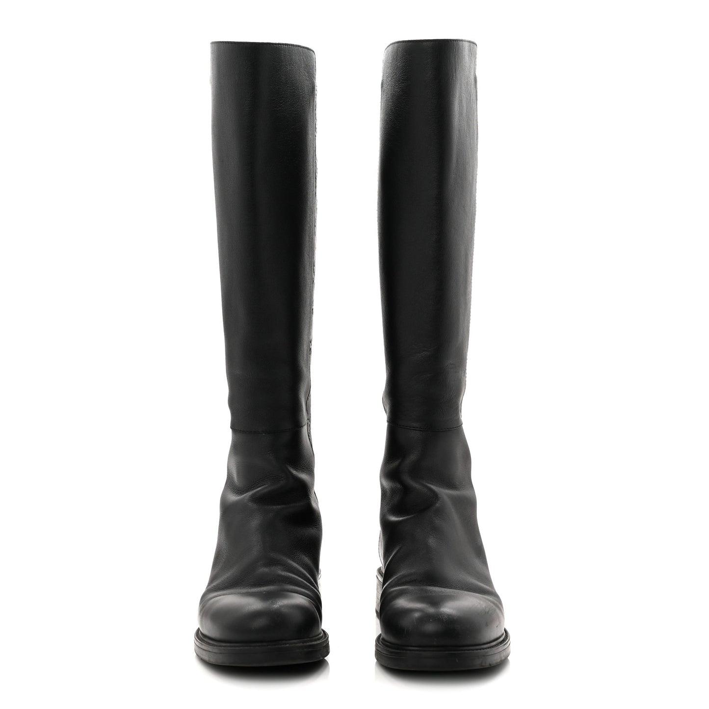 Microguccissima Knee High Riding Boots 40.5 Black