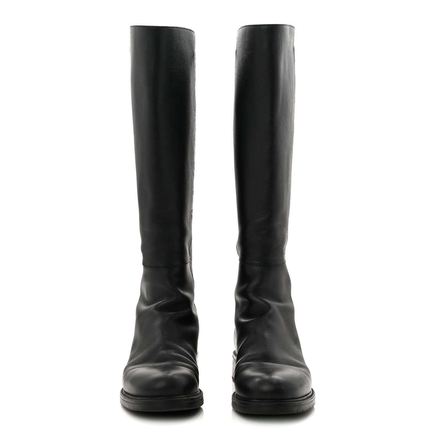 Gucci Microguccissima Knee High Riding Boots 40.5 Black 2 of 10