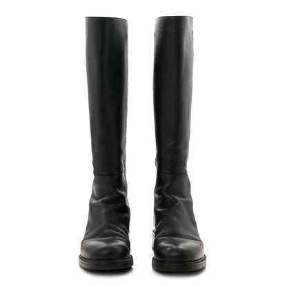 Gucci Microguccissima Knee High Riding Boots 40.5 Black 2 of 10