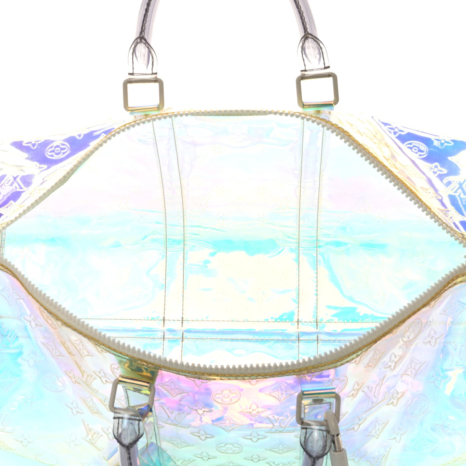 Louis Vuitton PVC Monogram Keepall Bandouliere 50 Iridescent Prism 5 of 11