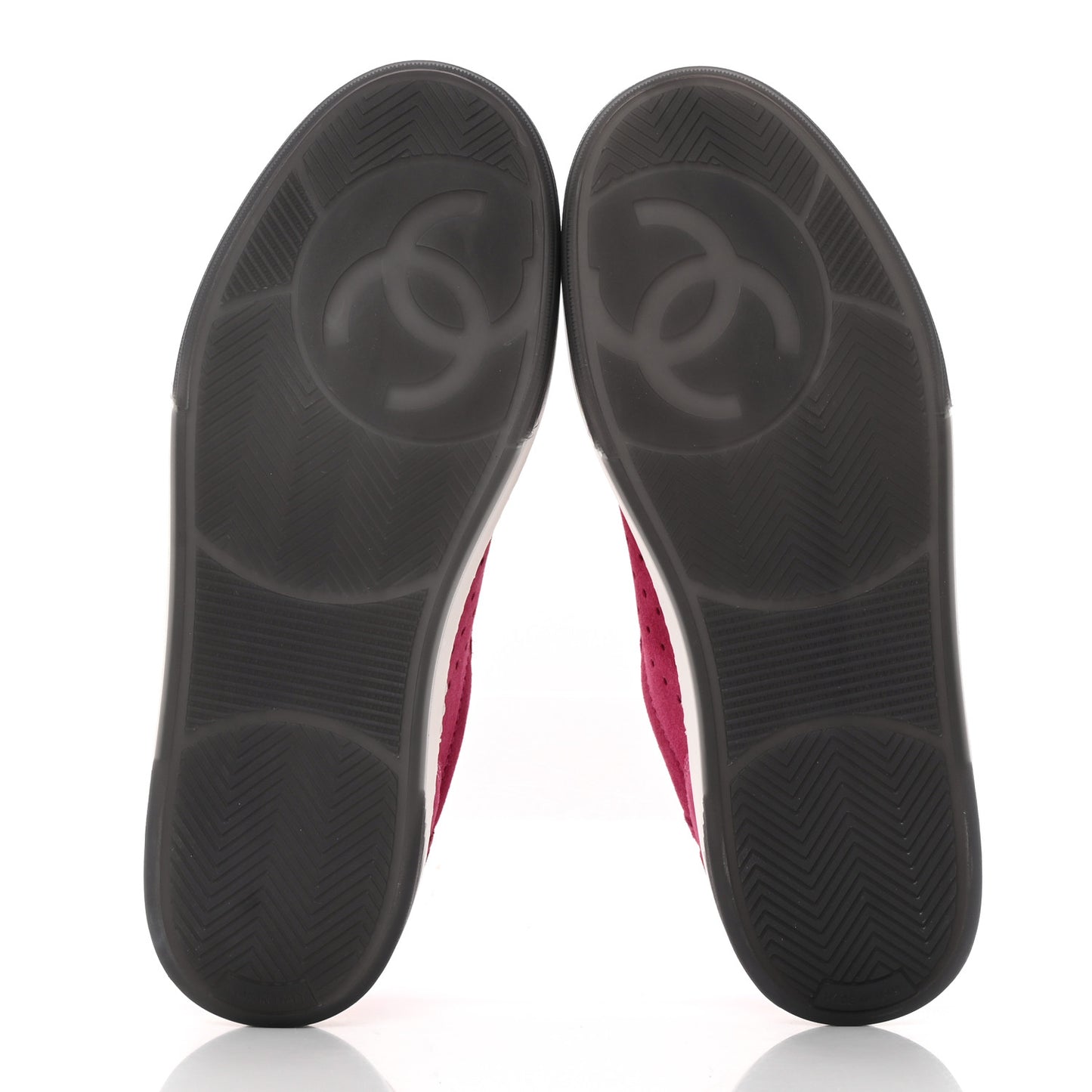 Suede Calfskin Logo Sneakers 39 Dark Pink