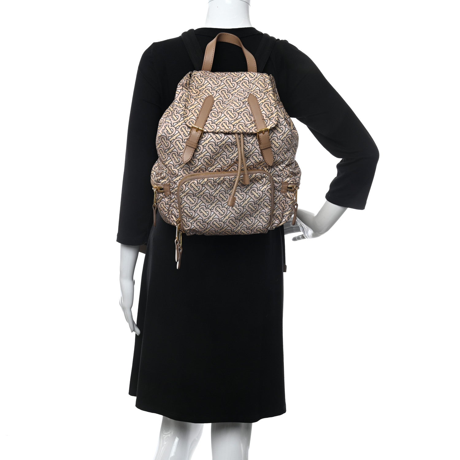 Burberry Nylon Monogram Medium Rucksack Backpack Blush 2 of 14